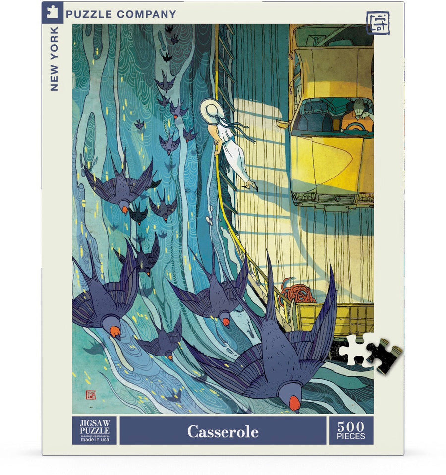 Packaging showing Casserole puzzle artwork