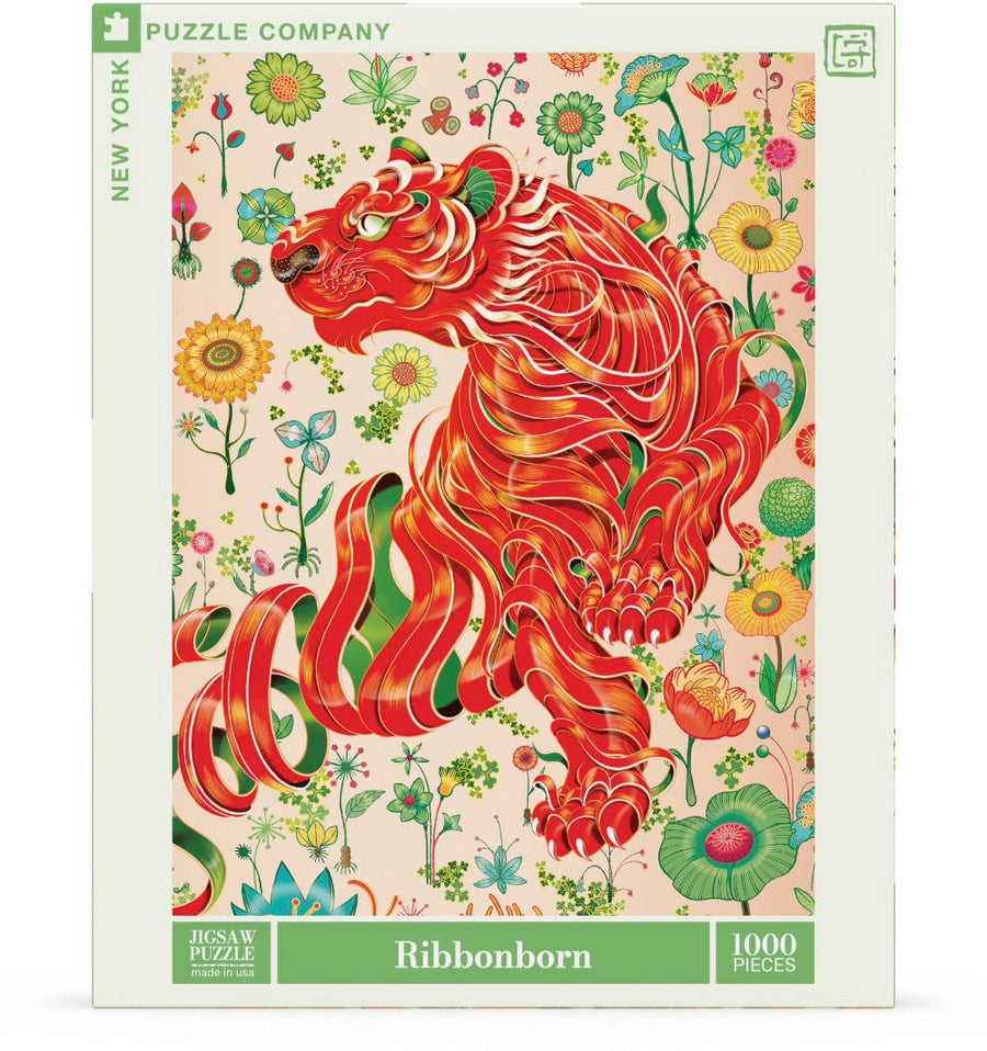 Packaging showing Ribbonborn puzzle artwork