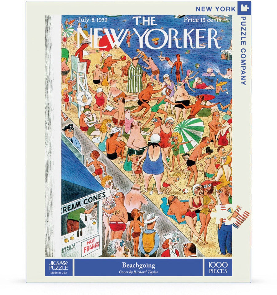 Packaging showing Beachgoing puzzle artwork