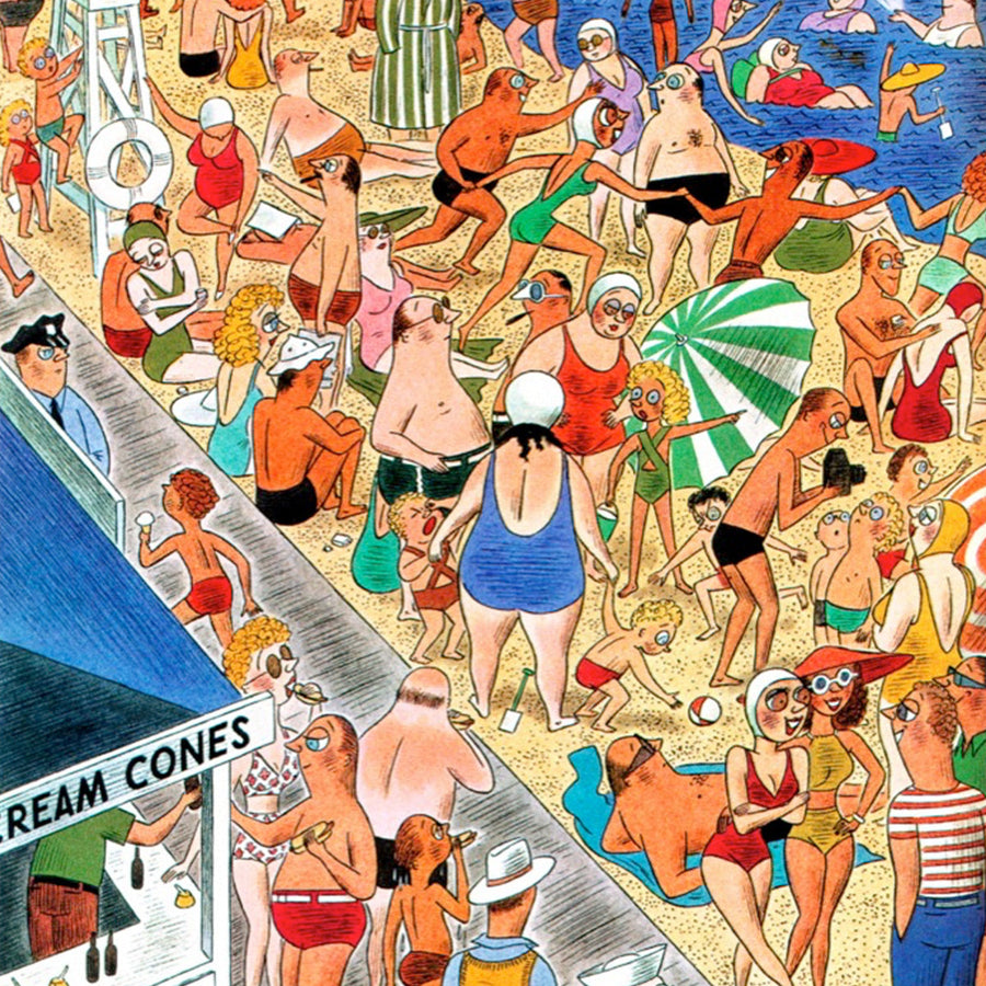 Beachgoing puzzle artwork detail