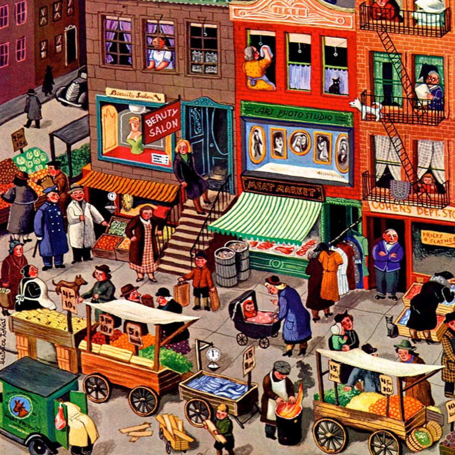 Main Street puzzle illustration detail