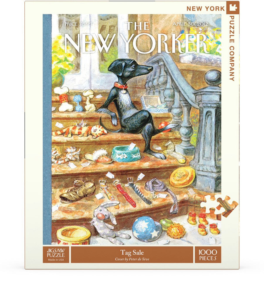 Packaging showing Tag Sale puzzle artwork
