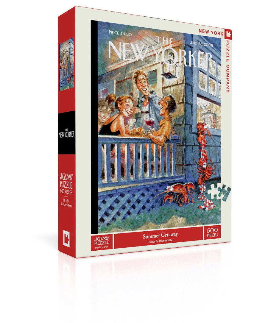 Summer Getaway puzzle box and illustrated design