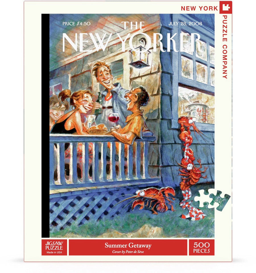 Packaging showing Summer Getaway puzzle artwork