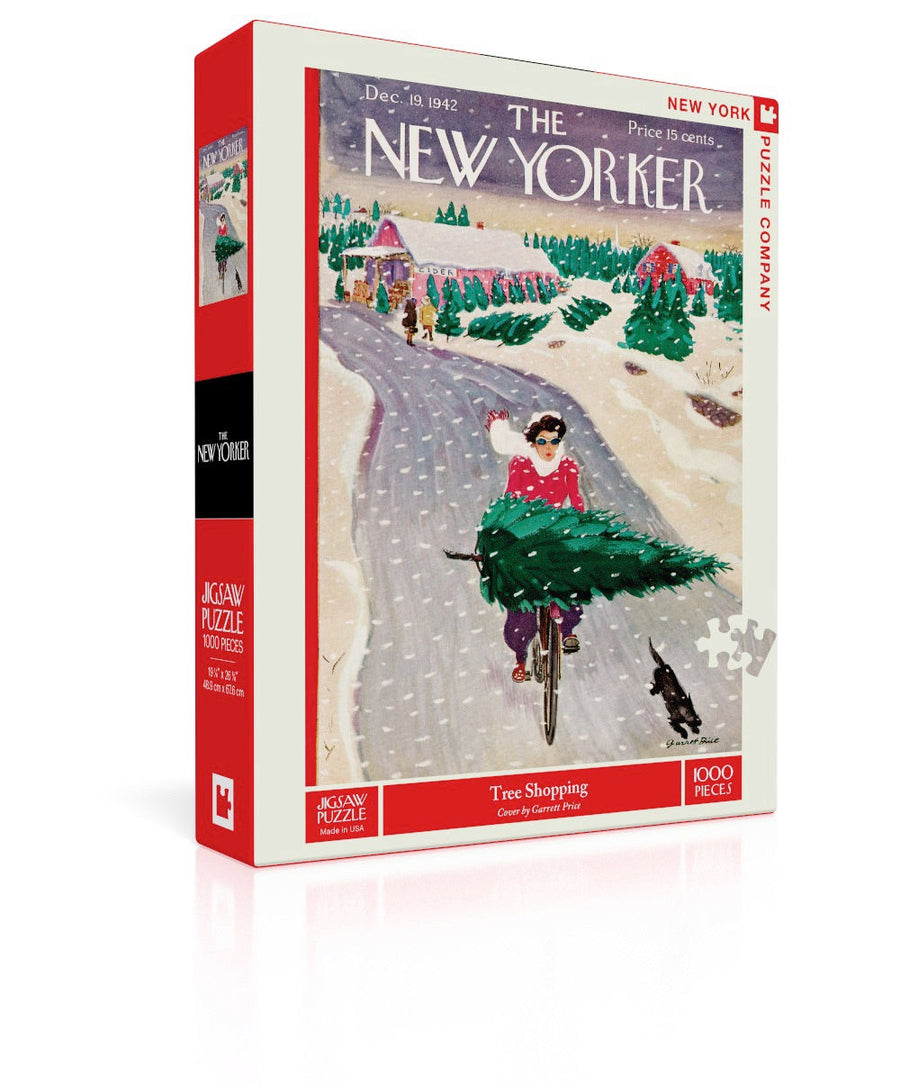 Tree Shopping puzzle box and illustrated design