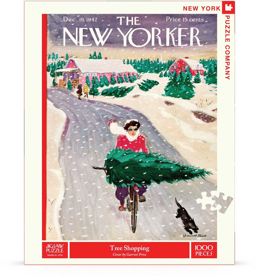 Packaging showing Tree Shopping puzzle artwork