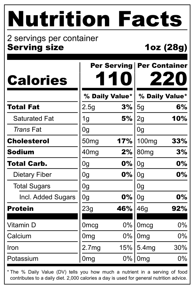 Original Beef Jerky Crisps – 2 oz — nutrition information 4 of 5