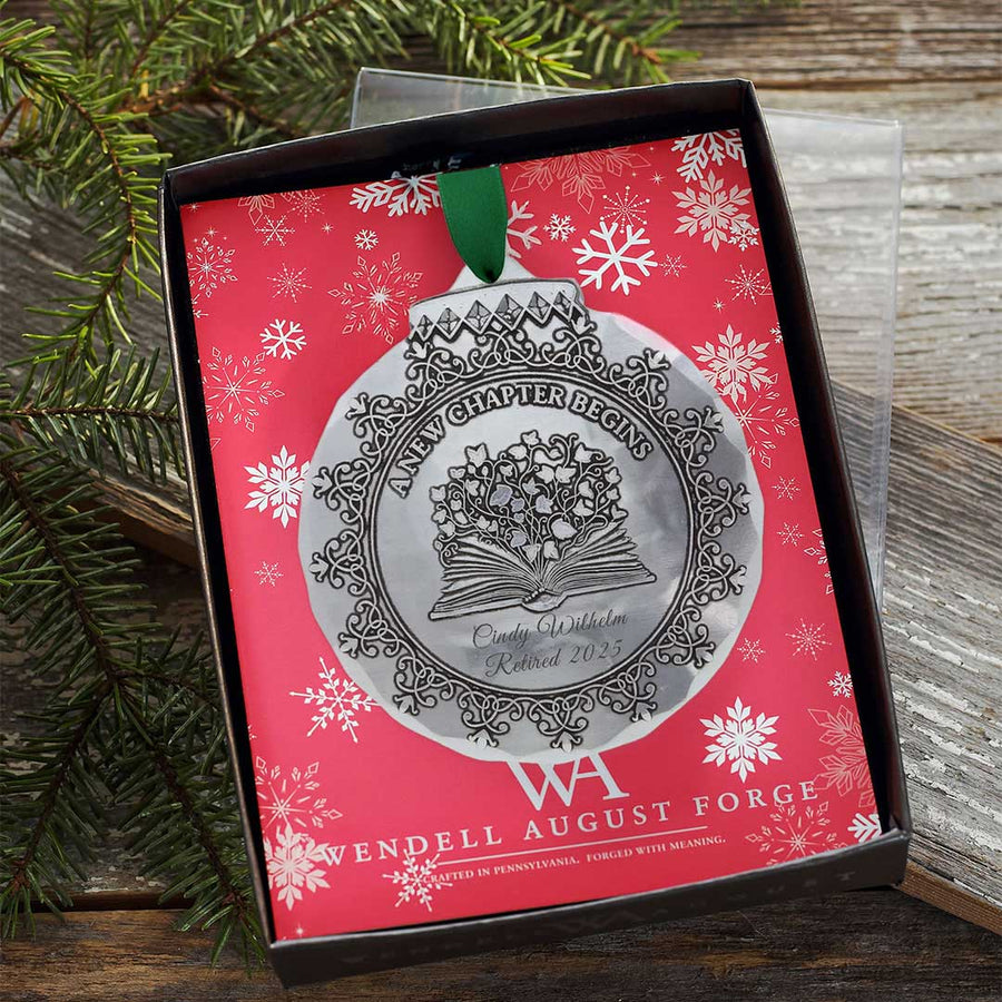 Gift packaging display for A New Chapter Begins Ornament