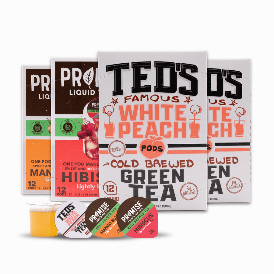 Ted’s and Promise tea cartons representing a tea bundle
