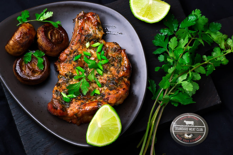 Niman Ranch Iberian Duroc All Natural Bone-in French Style Pork Chop