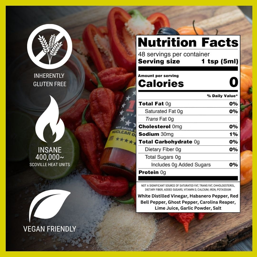 Nuclear Option ingredient and nutrition information graphic