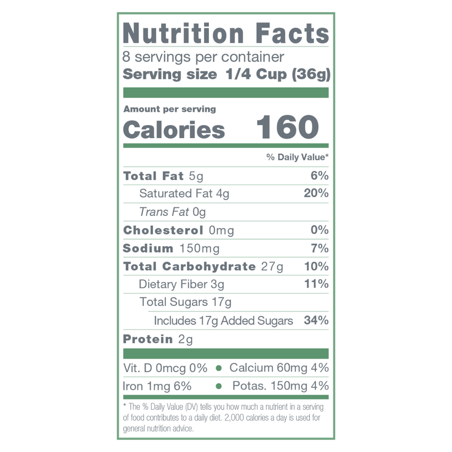 Frozen hot cocoa nutrition facts for one quarter-cup dry serving