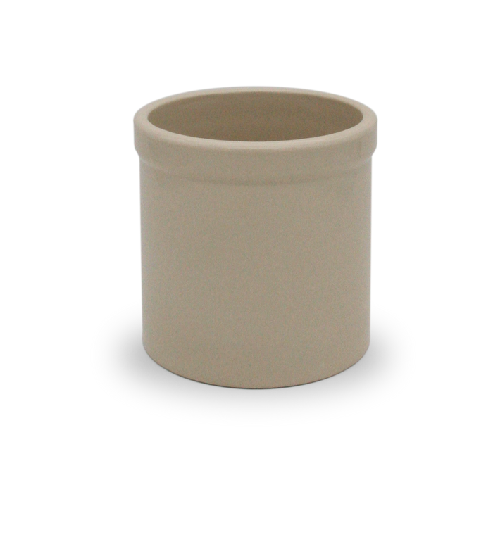 Bristol off-white stoneware utility crock - 2 quart tall