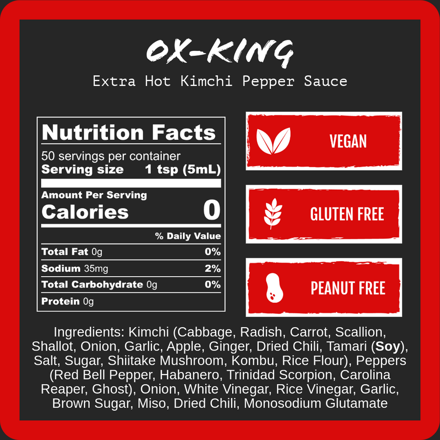 The Dragon's Den Hot Sauce Set — nutrition facts label 2 of 4