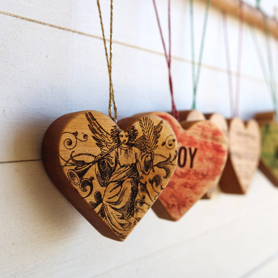 Christmas Carol Heart Ornaments