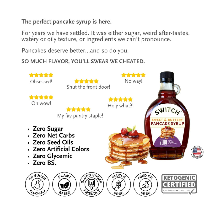 SWITCH® Sweet & Buttery Pancake Syrup 12oz - product image 5