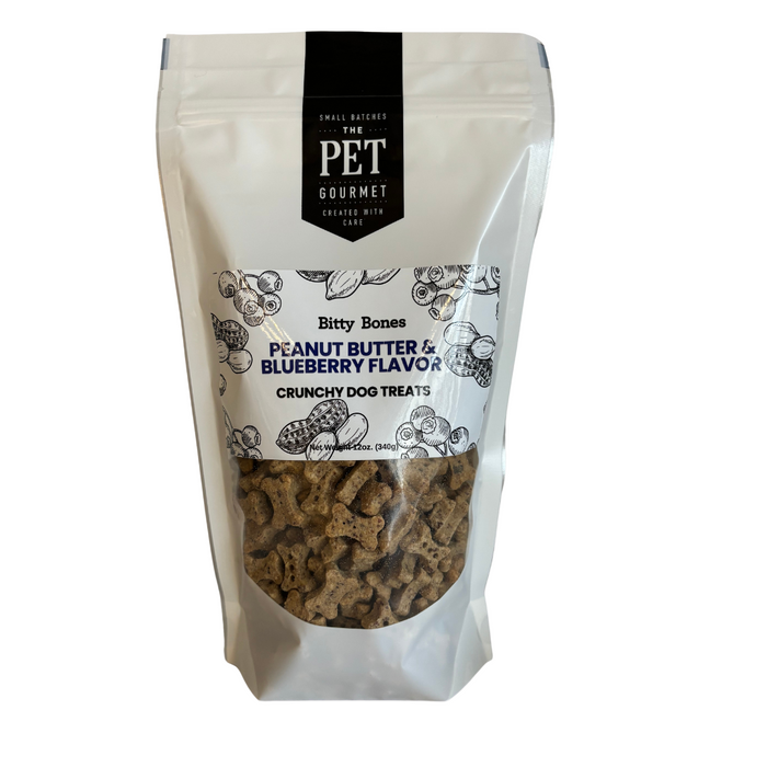 Peanut Butter & Blueberry Bitty Bones Dog Treats