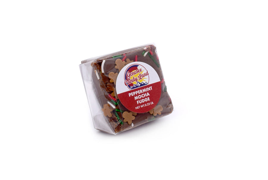 Peppermint Mocha Fudge, quarter-pound in individual wrapping