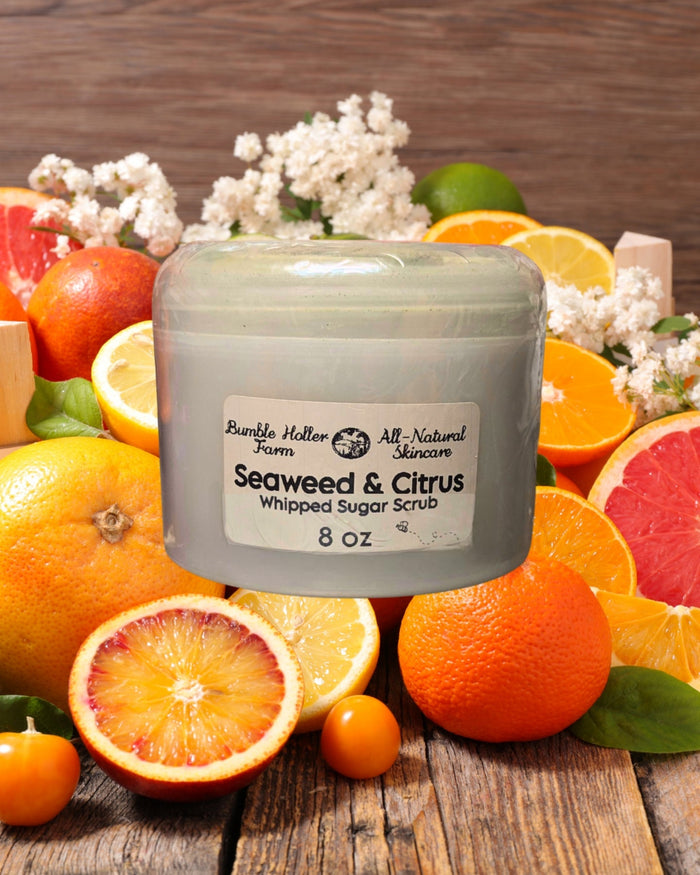 All-Natural Seaweed and Citrus Sugar Scrub