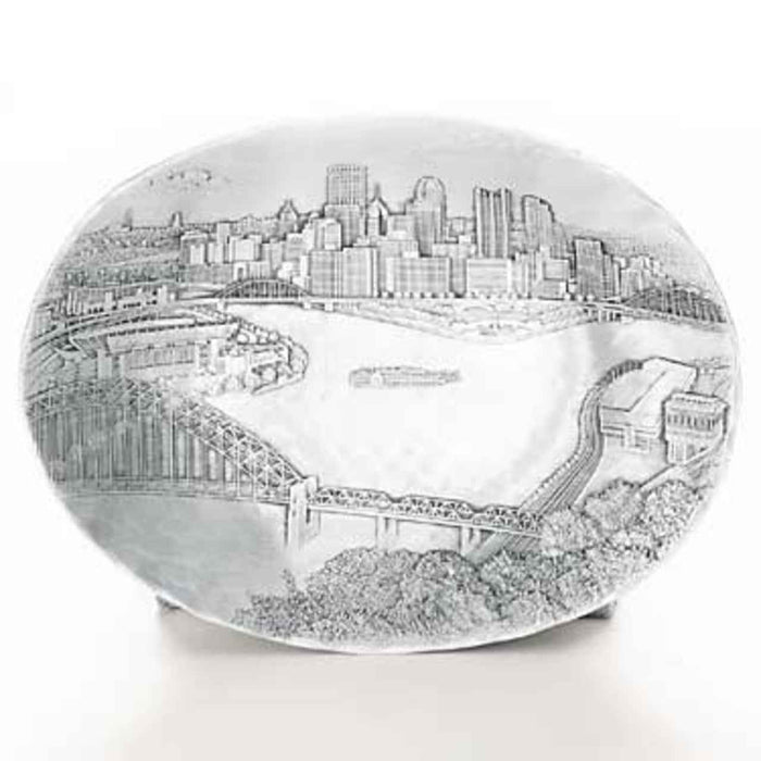 Product view of Pittsburgh Skyline Medium Oval Dish