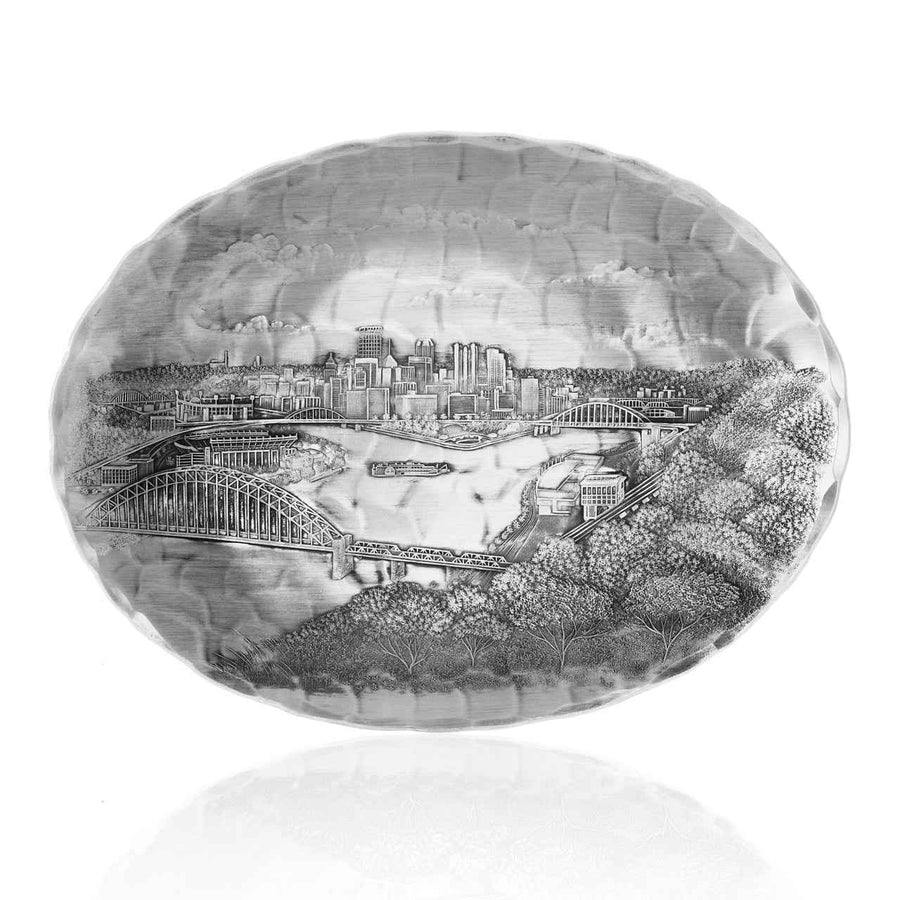 Product view of Pittsburgh Skyline Small Oval Dish