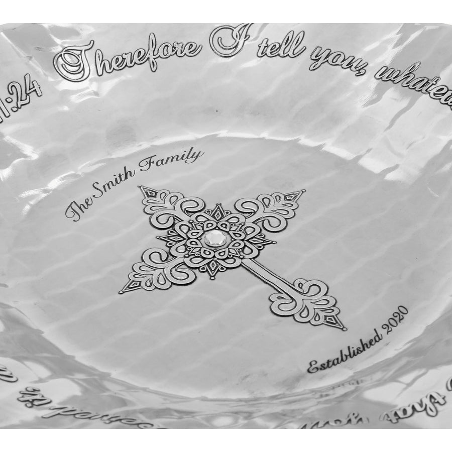 Close-up of the design on The Prayer Bowl