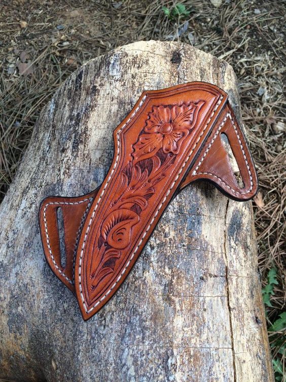 Premium Bull Leather Knife Sheath for Cowboy Knives