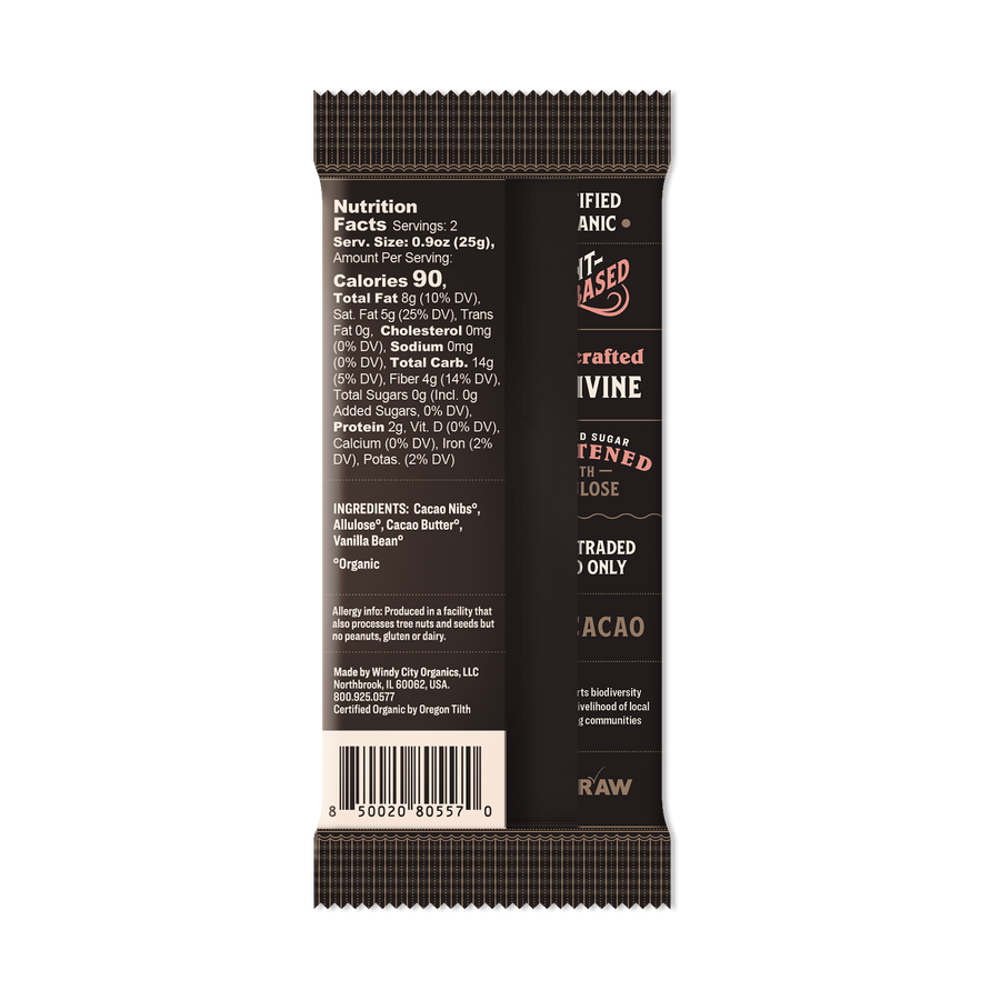 Product package photograph for Premium Keto Dark Chocolate Bar - 65% Cacao
