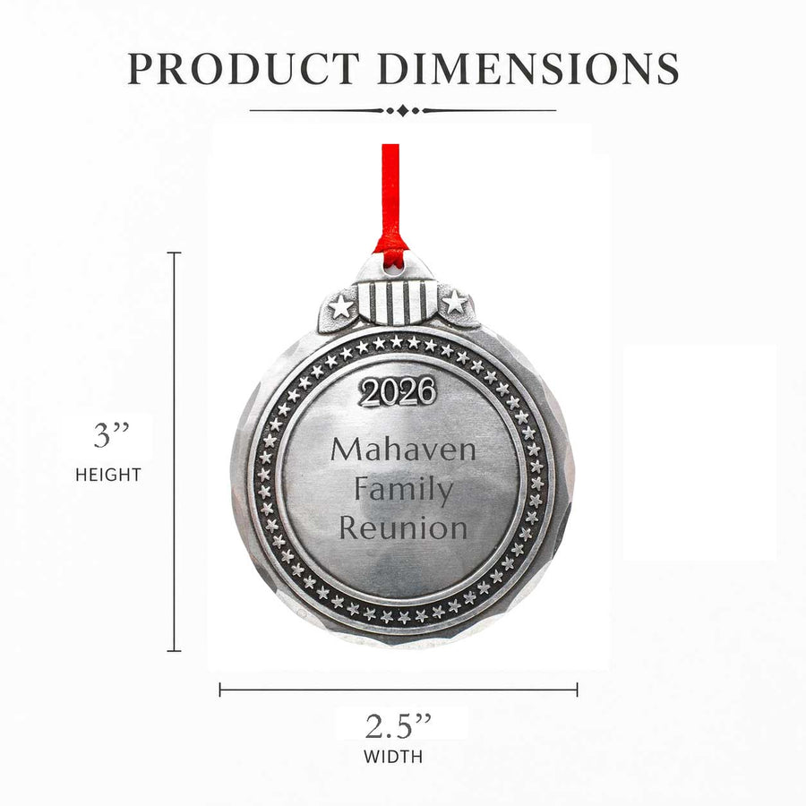 Product dimension guide for 2026 Milestone Ornament