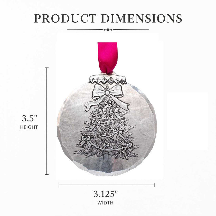 Product dimension guide for Bows of Joy Christmas Ornament