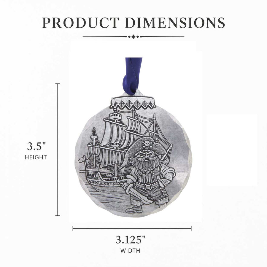 Product dimension guide for Jolly Pirate Ornament
