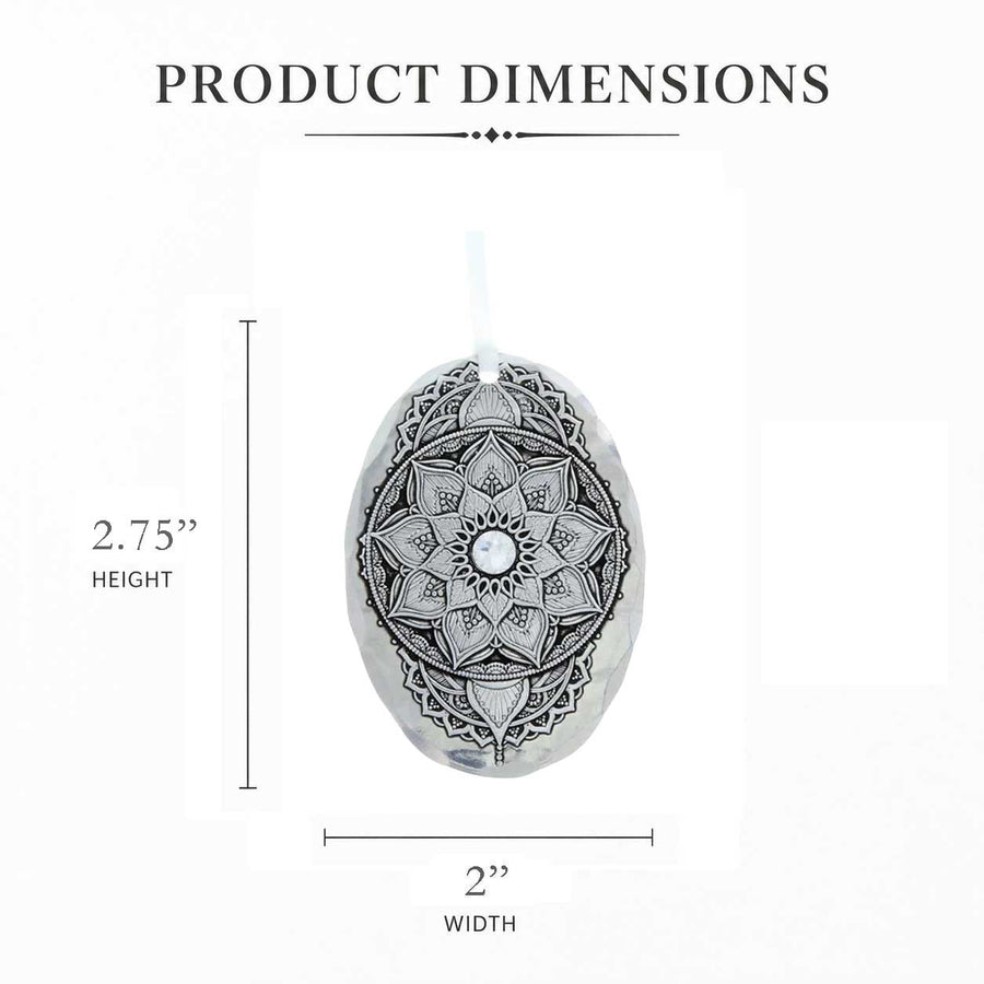 Product dimension guide for Birthstone crystal ornament