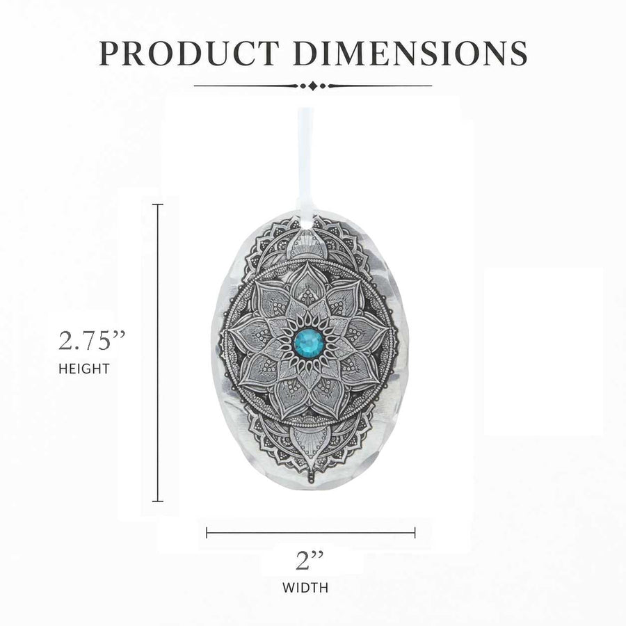Product dimension guide for Birthstone crystal ornament