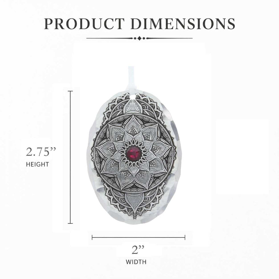 Product dimension guide for Birthstone crystal ornament