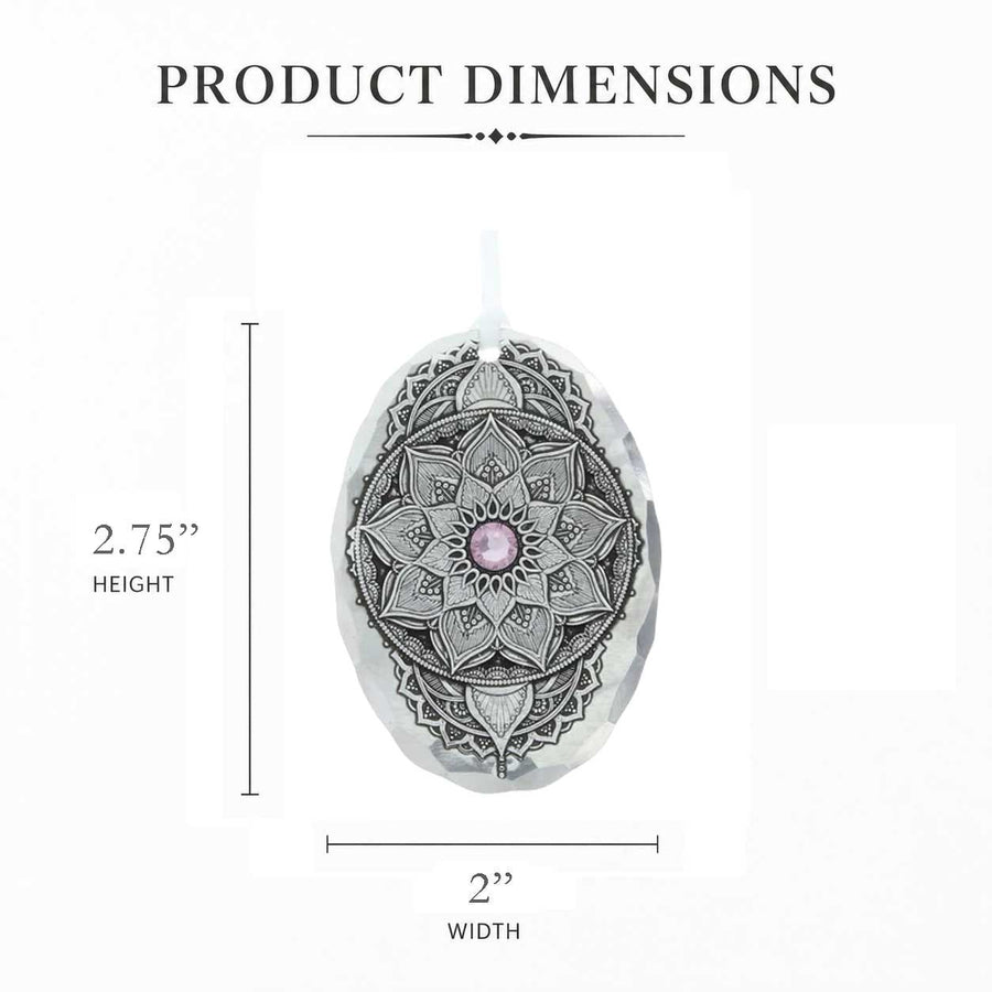 Product dimension guide for Birthstone crystal ornament