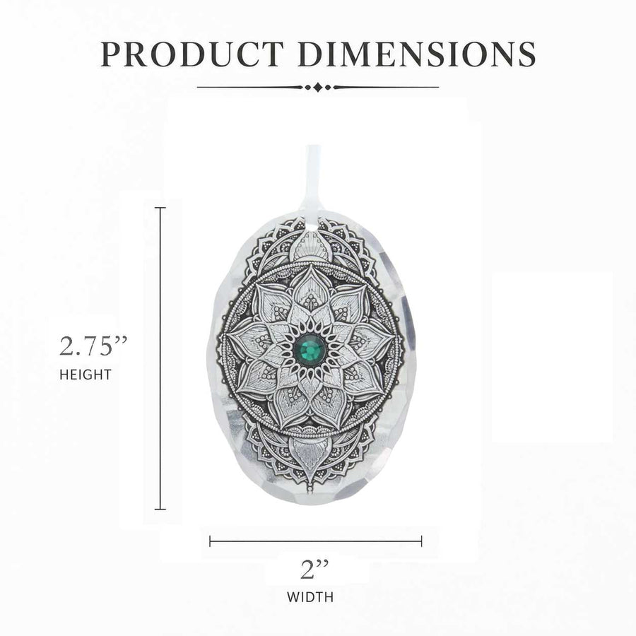 Product dimension guide for Birthstone crystal ornament