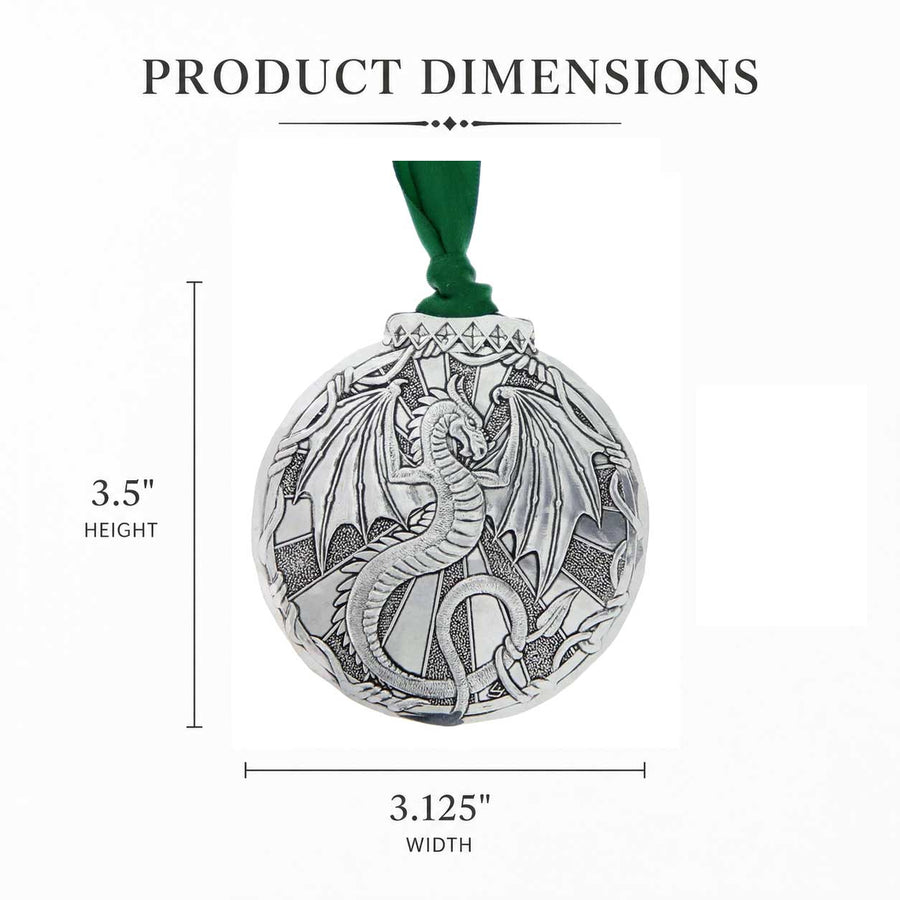 Product dimension guide for Mystical Dragon Ornament