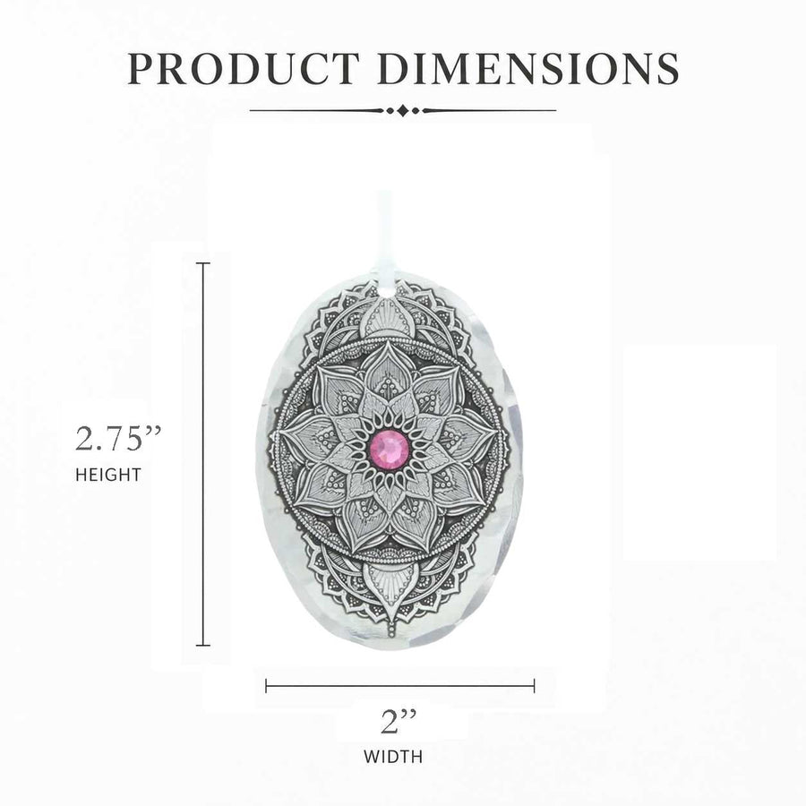 Product dimension guide for Birthstone crystal ornament