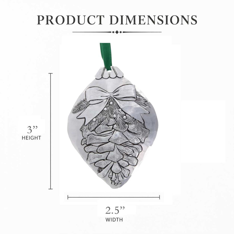 Product dimension guide for Pinecone Bulb Ornament