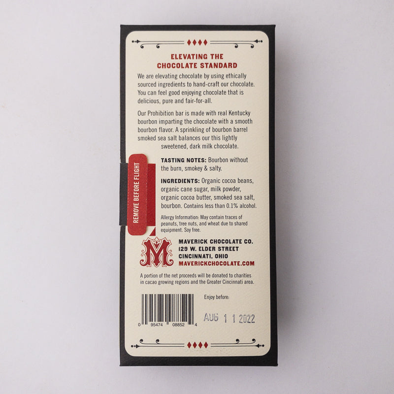 Prohibition Bourbon Milk Chocolate Bar — product image 3 of 7