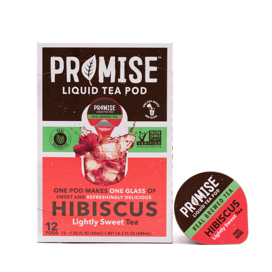 Front of Promise Hibiscus tea carton