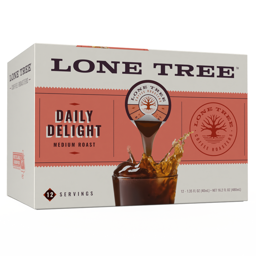 Daily Delight carton on a countertop