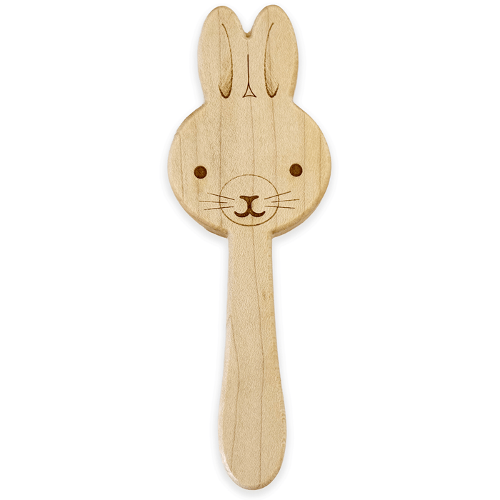 Bunny Wooden Baby Rattle – Solid Maple
