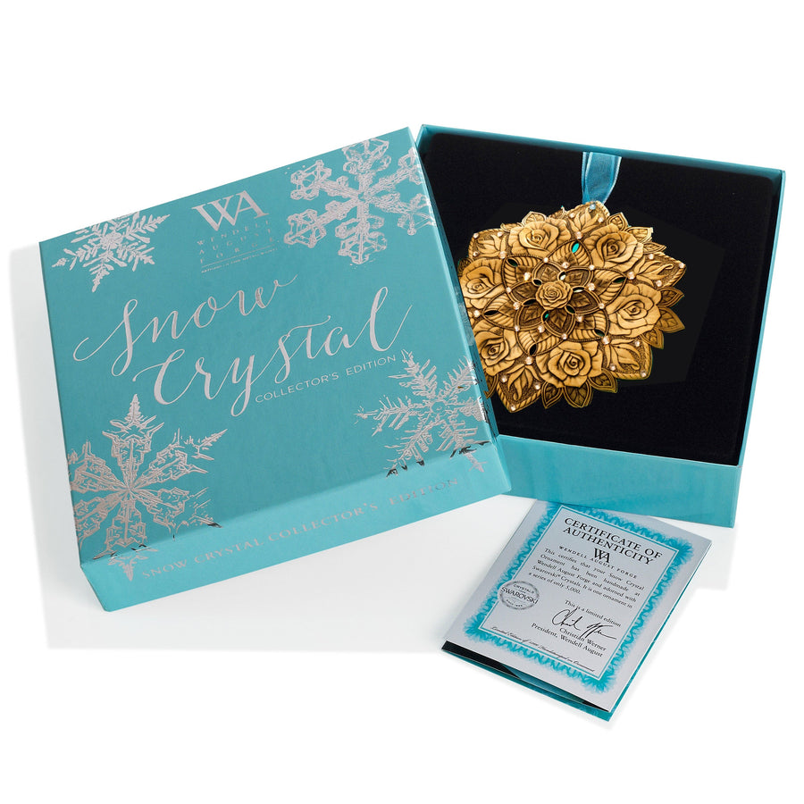 Gift packaging display for Snow Crystal Rose Ornament
