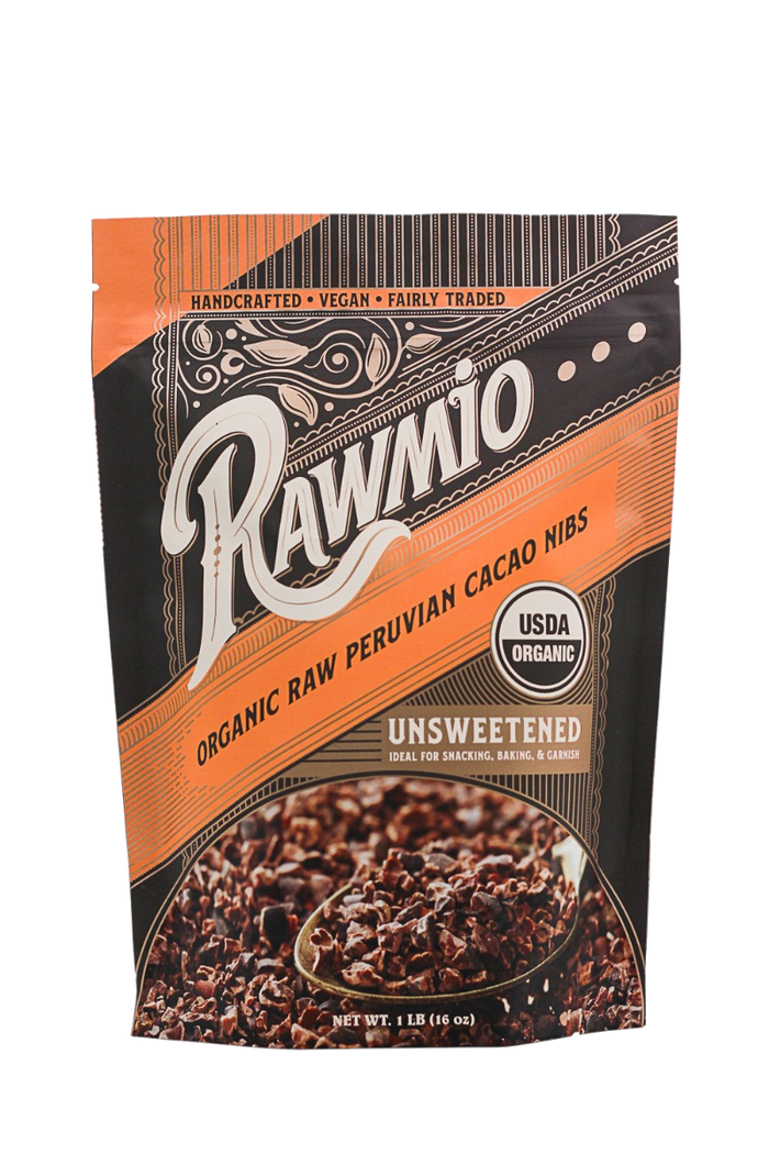Product package photograph for Raw Organic Cacao Nibs - 16 oz