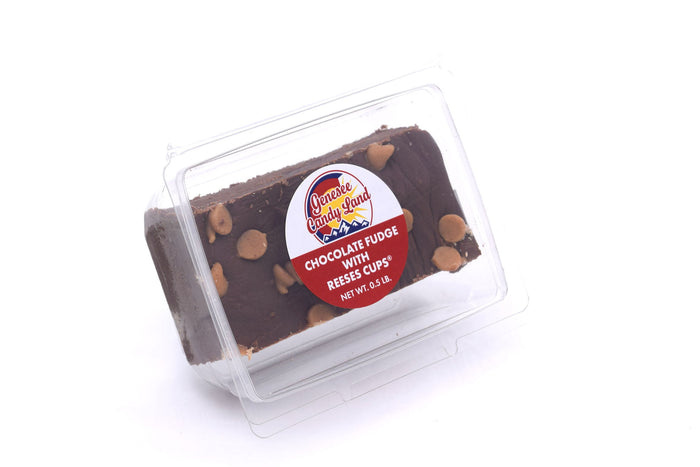 Chocolate with Reeses® Crumble Fudge product photograph from Genesee Candy Land