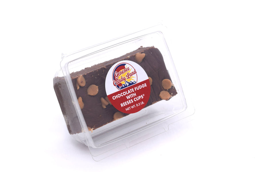 Chocolate with Reeses® Crumble Fudge product photograph from Genesee Candy Land