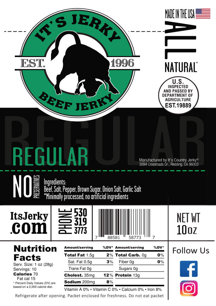 Regular Beef Jerky – 10 oz – product image 3