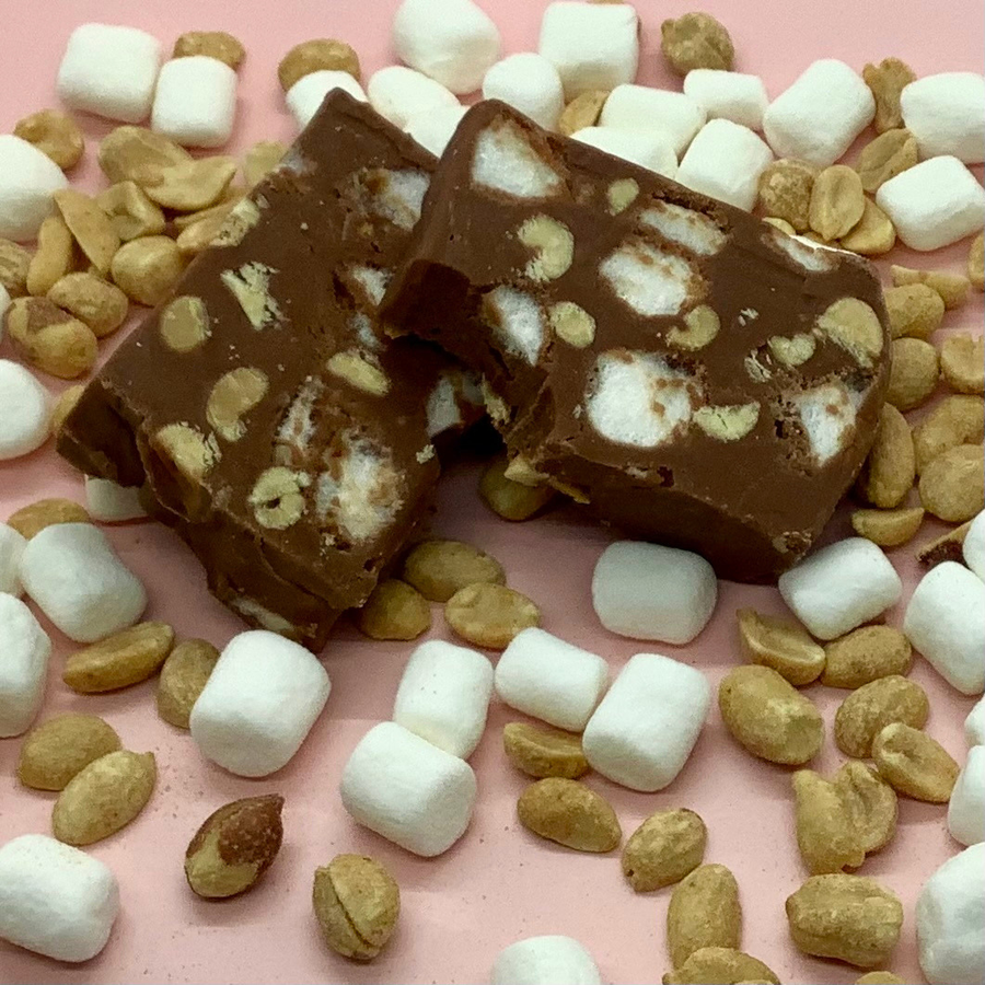 Rocky Road Fudge product photograph from Fudge Co.