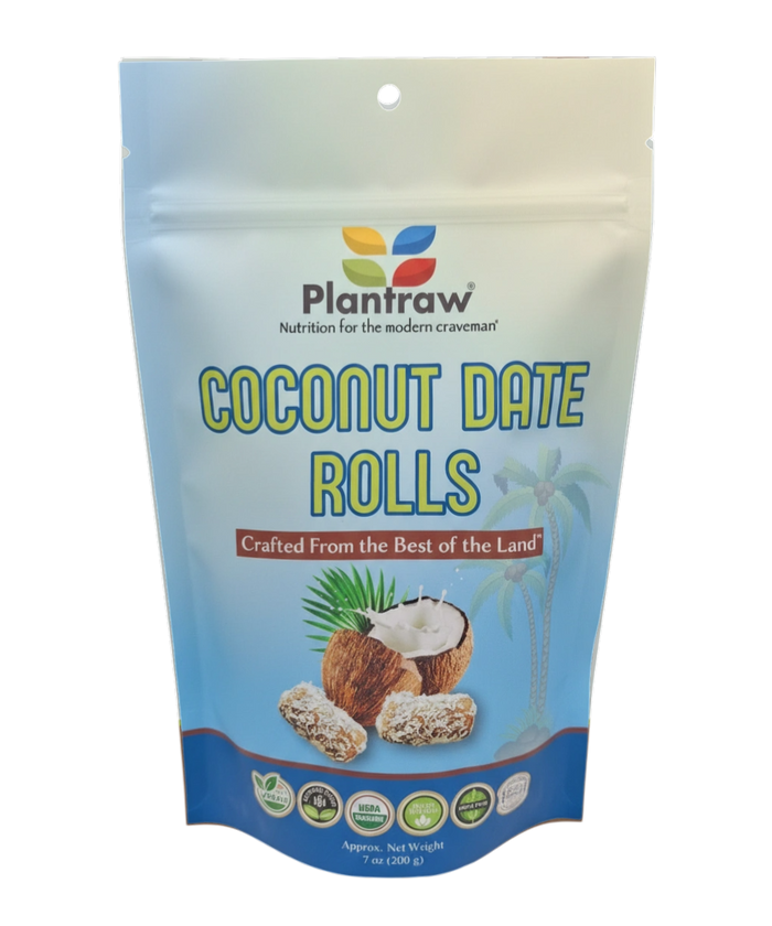 Original Coconut Date Rolls, 7 oz – front pouch